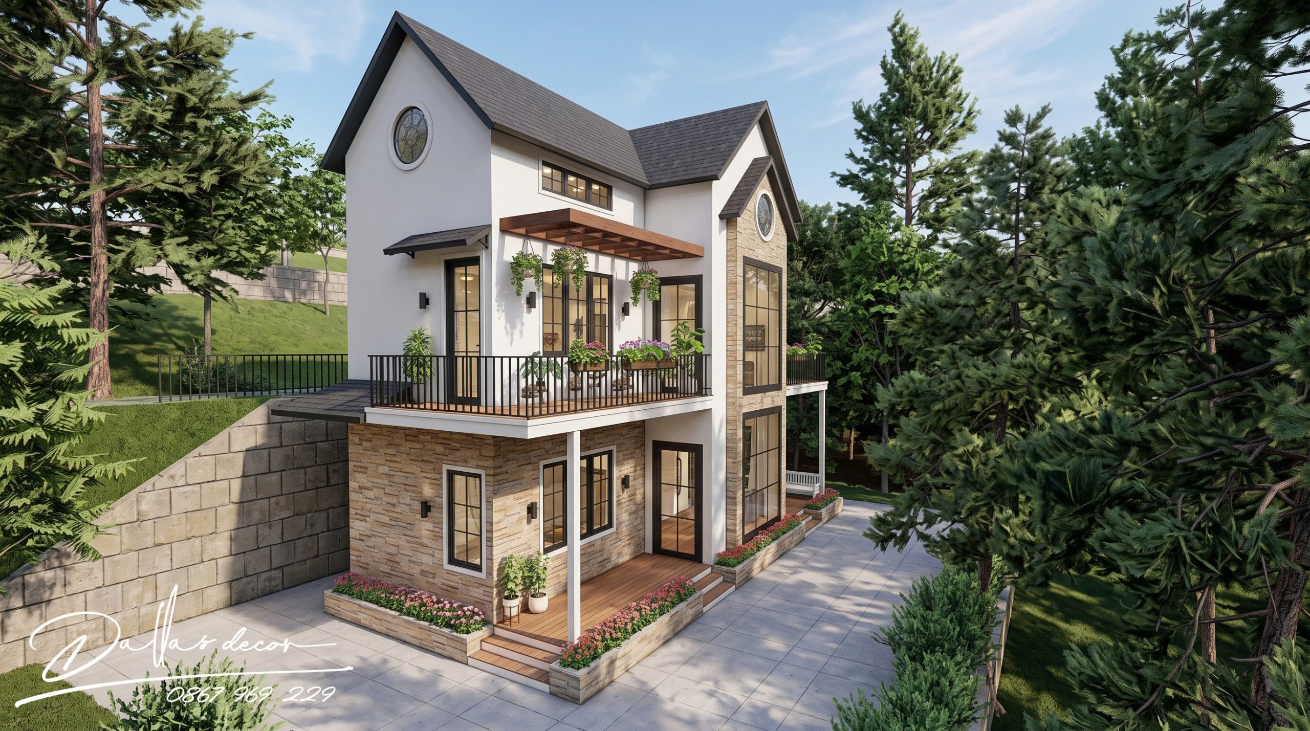 THIẾT KẾ & THI CÔNG TRỌN GÓI BIỆT THỰ XUÂN THỌ – PHONG CÁCH FARM HOUSE 5 5 1 scaled