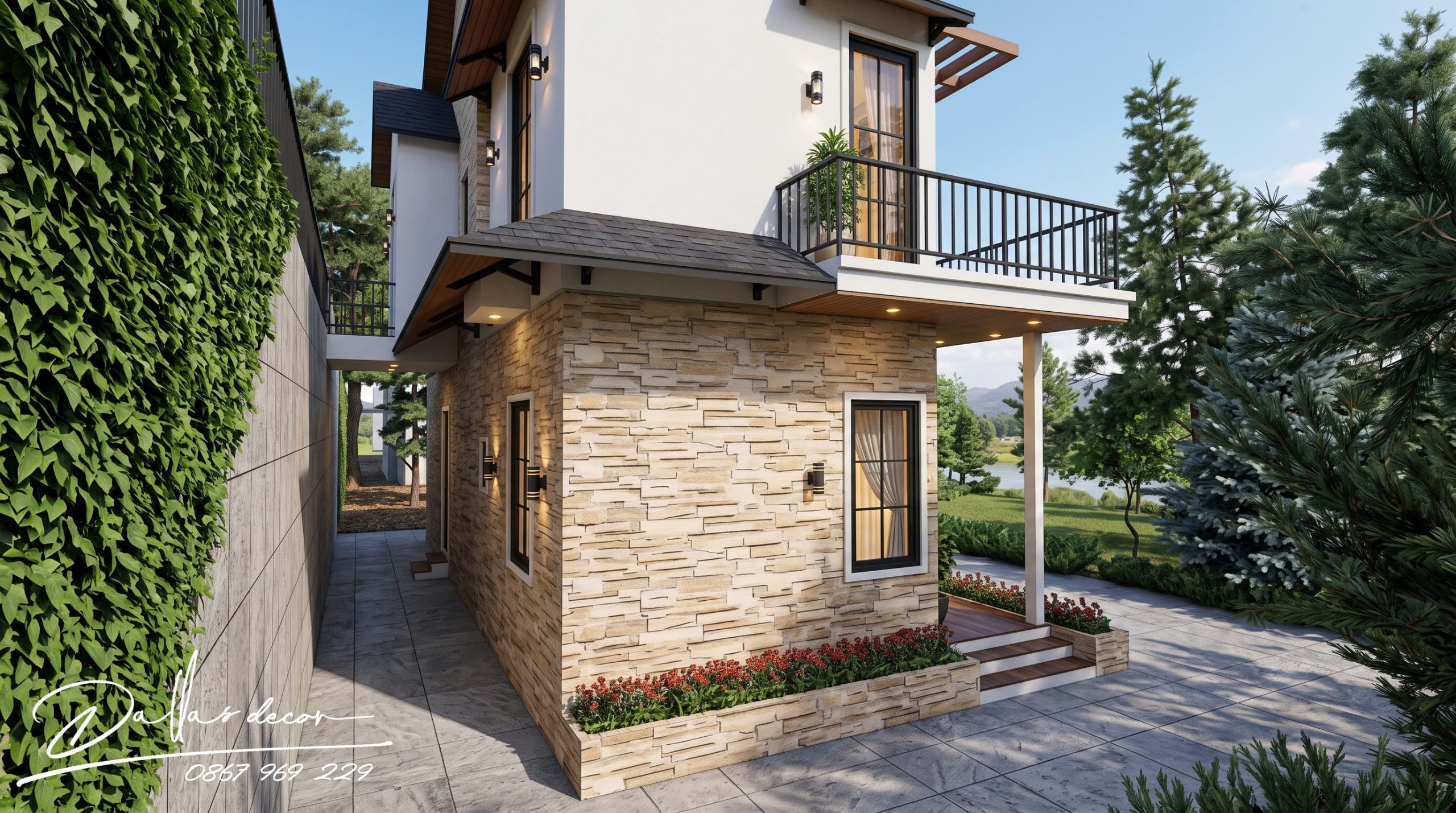 THIẾT KẾ & THI CÔNG TRỌN GÓI BIỆT THỰ XUÂN THỌ – PHONG CÁCH FARM HOUSE 8 9 scaled